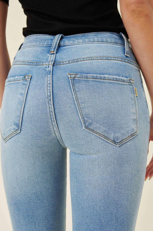 Raw Hem High Waisted Skinny Jeans king-general-store-5710.myshopify.com