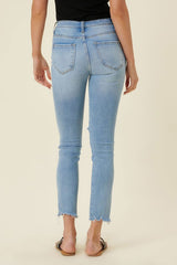 Raw Hem High Waisted Skinny Jeans king-general-store-5710.myshopify.com