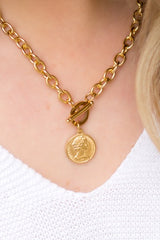 Coin Accent Chain Necklace king-general-store-5710.myshopify.com