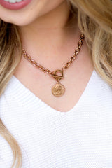 Coin Accent Chain Necklace king-general-store-5710.myshopify.com