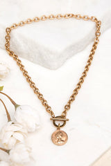 Coin Accent Chain Necklace king-general-store-5710.myshopify.com