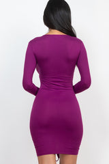 Drawstring Ruched Front Bodycon Dress king-general-store-5710.myshopify.com