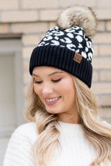 Leopard Fur Pom Beanie king-general-store-5710.myshopify.com