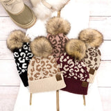 Leopard Fur Pom Beanie king-general-store-5710.myshopify.com