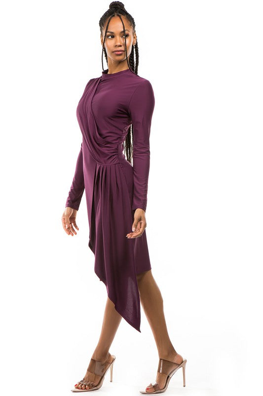 Purple Side Panel Mini Dress king-general-store-5710.myshopify.com