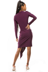 Purple Side Panel Mini Dress king-general-store-5710.myshopify.com