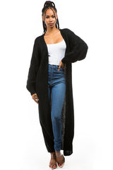 Black Oversize Longline Cardigan king-general-store-5710.myshopify.com