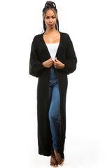 Black Oversize Longline Cardigan king-general-store-5710.myshopify.com