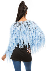 Sky Blue Tassel Cardigan king-general-store-5710.myshopify.com