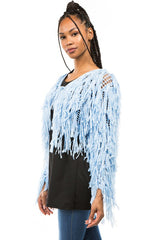 Sky Blue Tassel Cardigan king-general-store-5710.myshopify.com