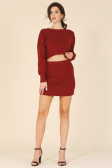 Ribbed Knit Crop Top and Skirt Set king-general-store-5710.myshopify.com