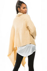 Khaki Oversize One Sleeve Cardigan king-general-store-5710.myshopify.com