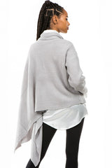 Heather Grey Sleeve Design Cardigan Sweater king-general-store-5710.myshopify.com