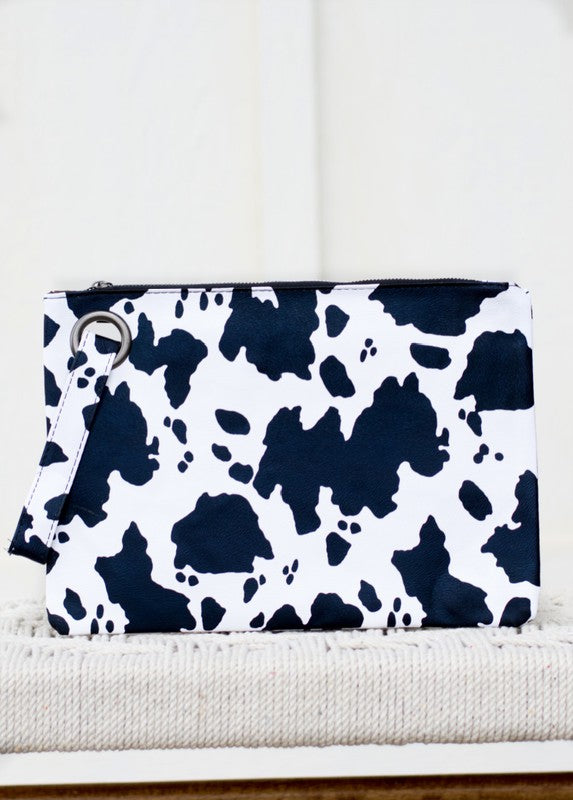 Cow Print Oversized Everyday Clutch king-general-store-5710.myshopify.com