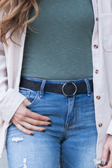 Vegan Leather O-Ring Belt