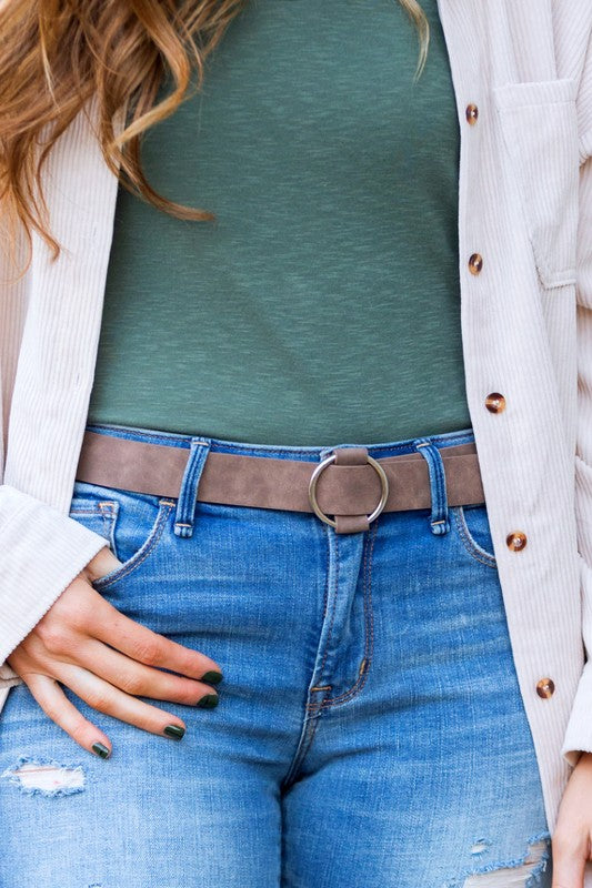 Vegan Leather O-Ring Belt