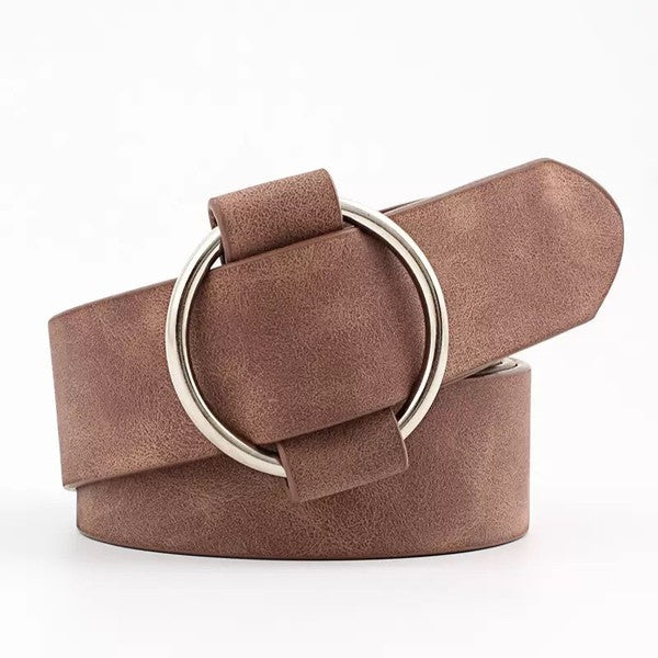 Vegan Leather O-Ring Belt