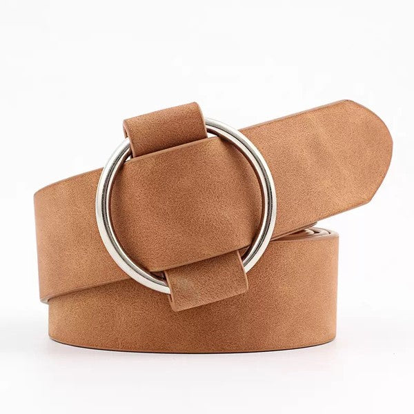 Vegan Leather O-Ring Belt