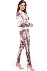 Purple Multi Print Two Piece Pant Set king-general-store-5710.myshopify.com