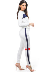 White Track Two Piece Pant Set king-general-store-5710.myshopify.com