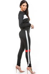 Black Multi Track Pant Set king-general-store-5710.myshopify.com