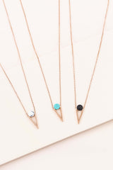 Tensly Point Stone Necklace Rose Gold king-general-store-5710.myshopify.com