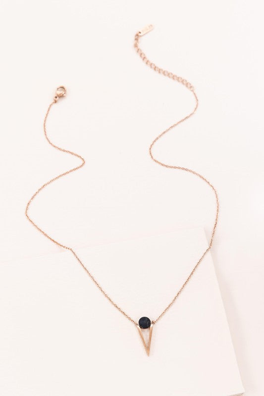 Tensly Point Stone Necklace Rose Gold king-general-store-5710.myshopify.com