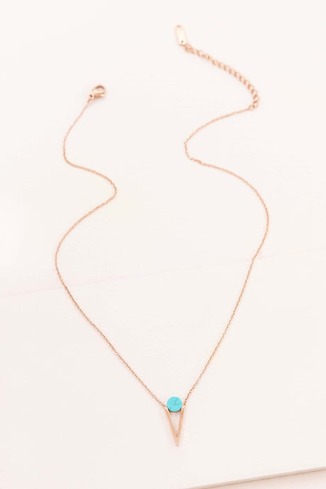Tensly Point Stone Necklace Rose Gold king-general-store-5710.myshopify.com