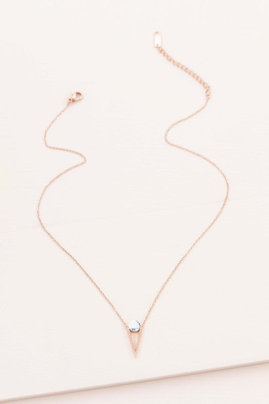 Tensly Point Stone Necklace Rose Gold king-general-store-5710.myshopify.com