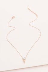 Tensly Point Stone Necklace Rose Gold king-general-store-5710.myshopify.com