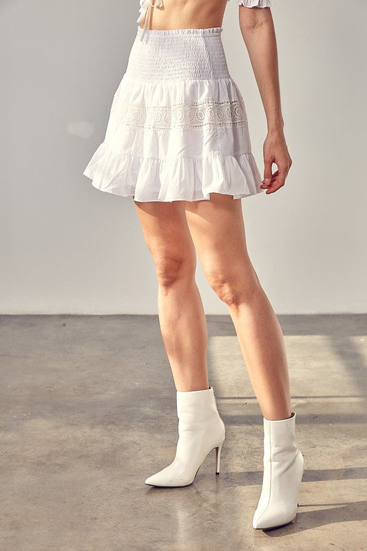 Lace Trim Detail Skirt king-general-store-5710.myshopify.com