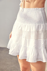 Lace Trim Detail Skirt king-general-store-5710.myshopify.com