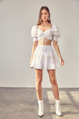 Lace Trim Detail Skirt king-general-store-5710.myshopify.com