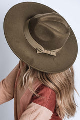 WIDE BRIM RIBBON FEDROA HAT king-general-store-5710.myshopify.com