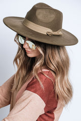 WIDE BRIM RIBBON FEDROA HAT king-general-store-5710.myshopify.com