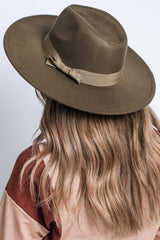 WIDE BRIM RIBBON FEDROA HAT king-general-store-5710.myshopify.com