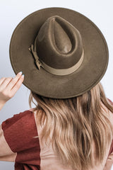 WIDE BRIM RIBBON FEDROA HAT king-general-store-5710.myshopify.com