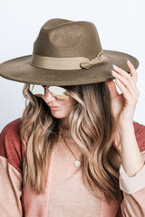 WIDE BRIM RIBBON FEDROA HAT king-general-store-5710.myshopify.com