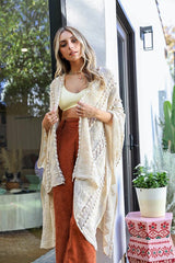 Embroidered Zig Zag Soft Kimono king-general-store-5710.myshopify.com