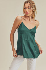 Peplum Bottom Moon Tie Tank Top