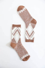 Faux Mohair Diamond Pattern Socks king-general-store-5710.myshopify.com