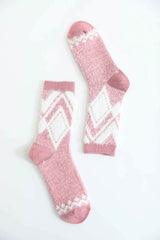 Faux Mohair Diamond Pattern Socks king-general-store-5710.myshopify.com