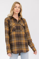 Boyfriend Fit Checker Plaid Flannel Long Sleeve king-general-store-5710.myshopify.com