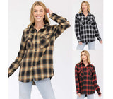 Boyfriend Fit Checker Plaid Flannel Long Sleeve king-general-store-5710.myshopify.com