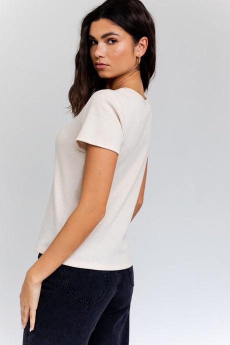 Short Sleeve Asymmetrical Top king-general-store-5710.myshopify.com