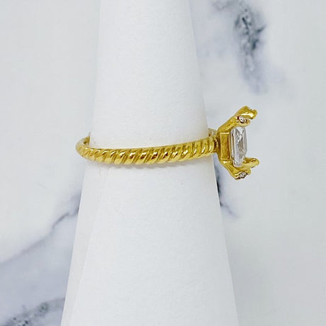 Braided Single Stone Ring king-general-store-5710.myshopify.com