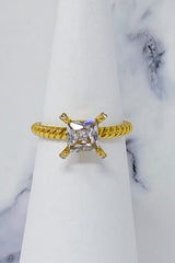 Braided Single Stone Ring king-general-store-5710.myshopify.com