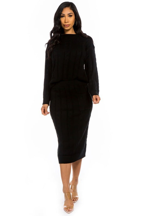 Long Sleeve Sweater & Skirt Set king-general-store-5710.myshopify.com