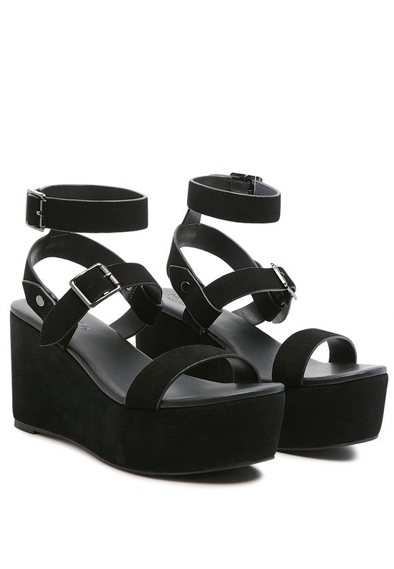 RAG&CO PORTIA LEATHER WEDGE SANDAL king-general-store-5710.myshopify.com