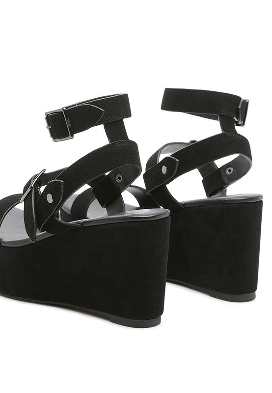 RAG&CO PORTIA LEATHER WEDGE SANDAL king-general-store-5710.myshopify.com